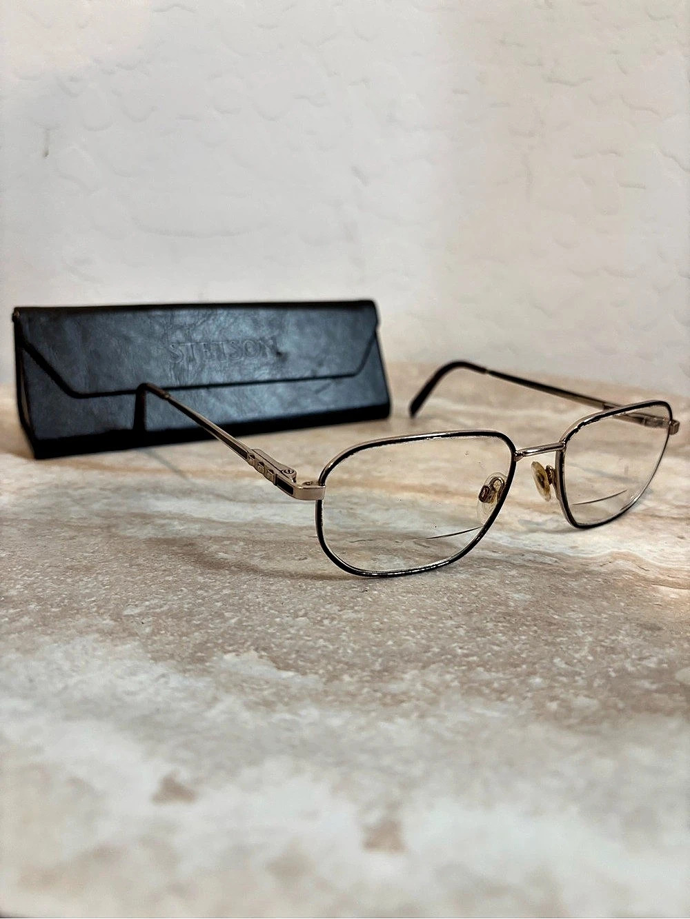 Stetson Zyloware 183 Brown & Silver Metal Eyeglasses